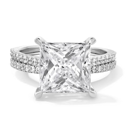 5-5/8 CT. T.W. Princess-Cut Certified Lab-Grown Diamond Bridal Set in 14K White Gold (F/VS2)