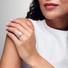 Thumbnail Image 2 of 5-5/8 CT. T.W. Princess-Cut Certified Lab-Grown Diamond Bridal Set in 14K White Gold (F/VS2)