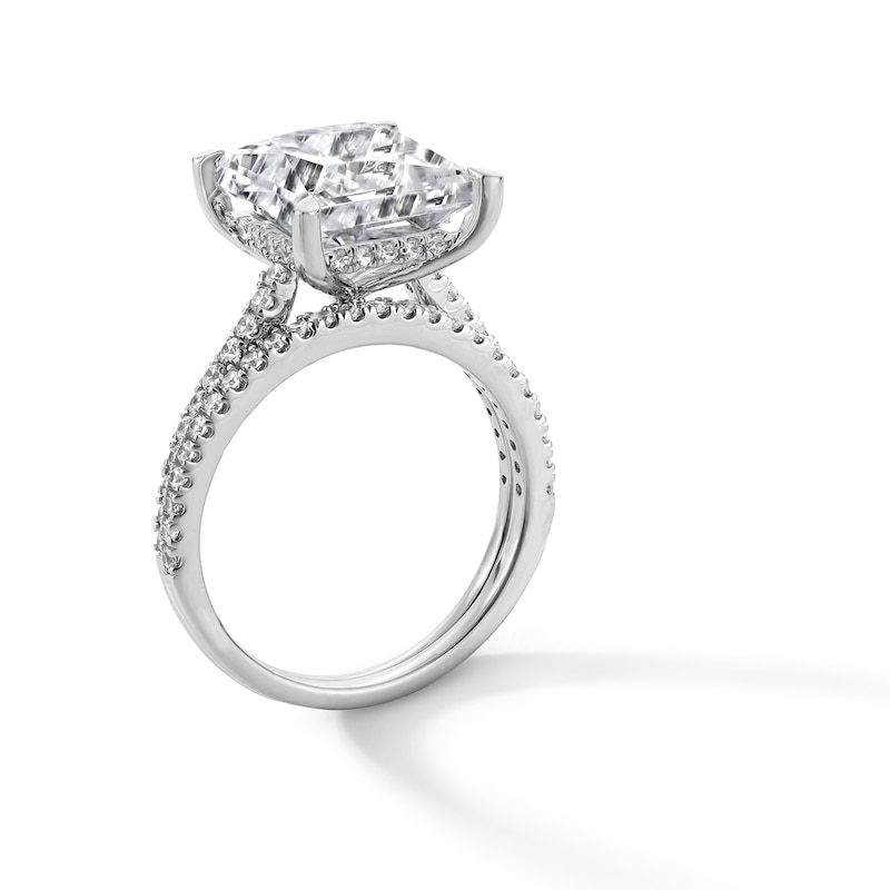 Main Image 3 of 5-5/8 CT. T.W. Princess-Cut Certified Lab-Grown Diamond Bridal Set in 14K White Gold (F/VS2)