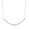Thumbnail Image 1 of 1/5 CT. T.W. Diamond Alternating Station Necklace in Sterling Silver - 17"