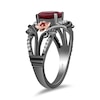 Thumbnail Image 2 of Collector's Edition Enchanted Disney Snow White Live Action Garnet and Diamond Ring in Sterling Silver and Rose Gold