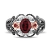Thumbnail Image 4 of Collector's Edition Enchanted Disney Snow White Live Action Garnet and Diamond Ring in Sterling Silver and Rose Gold