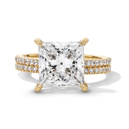 5-5/8 CT. T.W. Princess-Cut Certified Lab-Grown Diamond Bridal Set in 14K Gold (F/VS2)