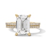 Thumbnail Image 1 of 5-5/8 CT. T.W. Emerald-Cut Certified Lab-Grown Diamond Bridal Set in 14K Gold (F/VS2)