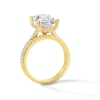 Thumbnail Image 3 of 5-5/8 CT. T.W. Emerald-Cut Certified Lab-Grown Diamond Bridal Set in 14K Gold (F/VS2)