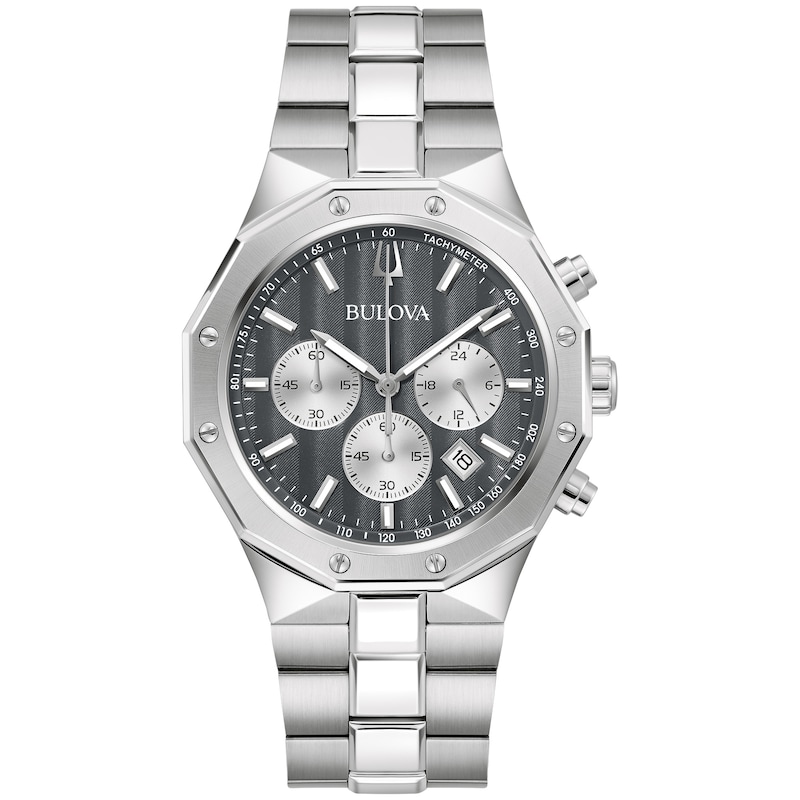 Main Image 1 of Men's Bulova Classic Prestige Chronograph Watch with Grey Dial (Model: 96B459)