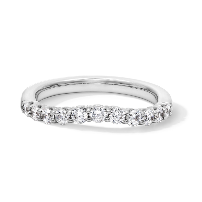 Main Image 1 of 1/2 CT. T.W. Certified Lab-Grown Diamond Contour Band in 14K White Gold (F/VS2)