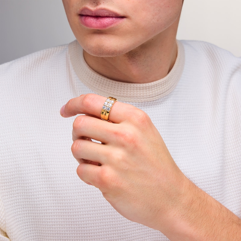 Main Image 2 of 1-1/3 CT. T.W. Certified Lab-Grown Diamond Column Band in 10K Gold (F/VS2)