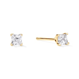 1/10 CT. T.W. Princess-Cut Diamond Solitaire Stud Earrings in 14K Gold (J/I2)