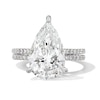Thumbnail Image 1 of 5-5/8 CT. T.W. Pear-Shaped Certified Lab-Grown Diamond Bridal Set in 14K White Gold (F/VS2)