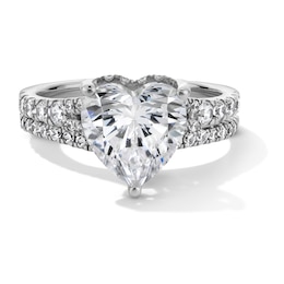 2-3/4 CT. T.W. Heart-Shaped Certified Lab-Grown Diamond Split Shank Bridal Set in 14K White Gold (F/VS2)