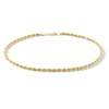 Thumbnail Image 1 of 2.5mm Silk Rope™ Chain Anklet in Solid 14K Gold - 10"