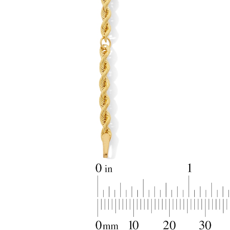Main Image 2 of 2.5mm Silk Rope™ Chain Anklet in Solid 14K Gold - 10"