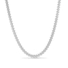 Thumbnail Image 1 of 5.7mm Diamond-Cut Crab Link Chain Necklace in Solid Sterling Silver - 22"