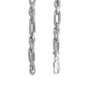 Thumbnail Image 2 of 6.5mm Diamond-Cut Alternating Rope Chain Necklace in Solid Sterling Silver - 20"