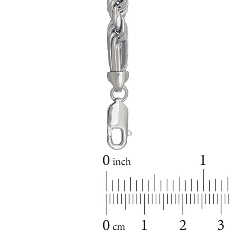 Main Image 3 of 6.5mm Diamond-Cut Alternating Rope Chain Necklace in Solid Sterling Silver - 20"