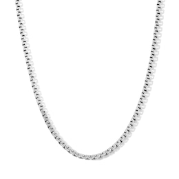 2.8mm Diamond-Cut Zigzag Box Chain Necklace in Solid Sterling Silver - 20"