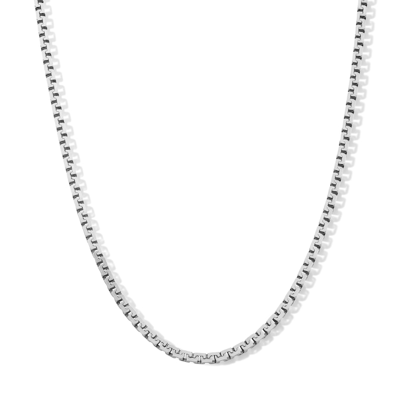 Main Image 1 of 2.8mm Diamond-Cut Zigzag Box Chain Necklace in Solid Sterling Silver - 20"