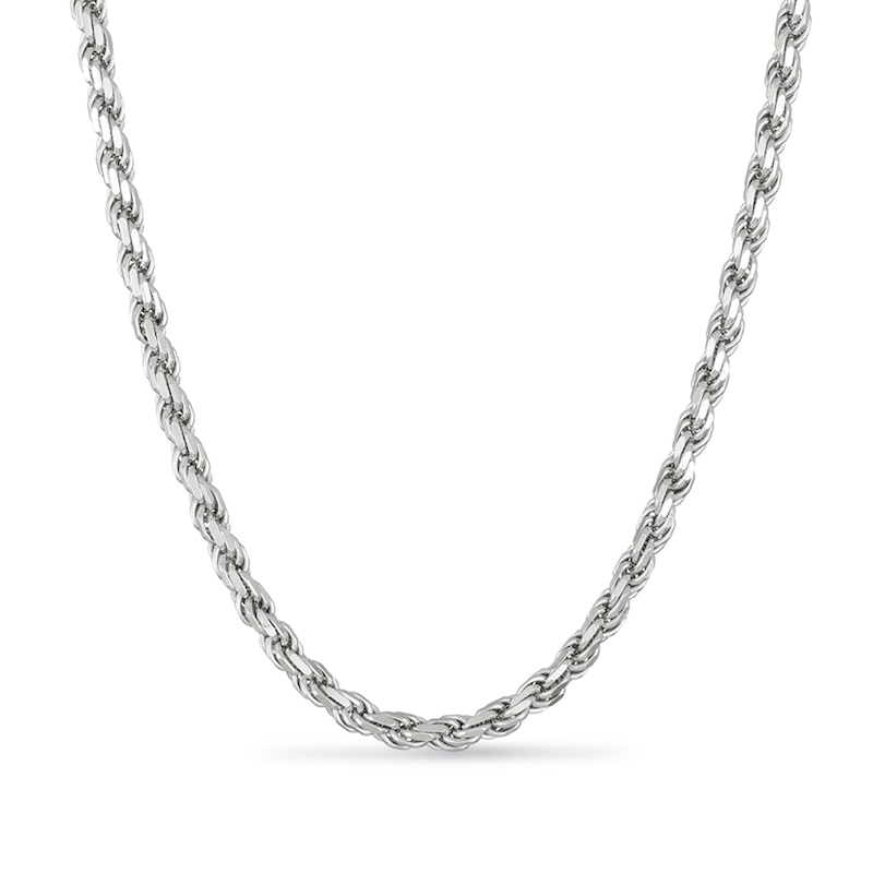 Main Image 1 of 5.6mm Diamond-Cut Rope Chain Necklace in Solid Sterling Silver - 22"