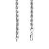 Thumbnail Image 2 of 5.6mm Diamond-Cut Rope Chain Necklace in Solid Sterling Silver - 22"