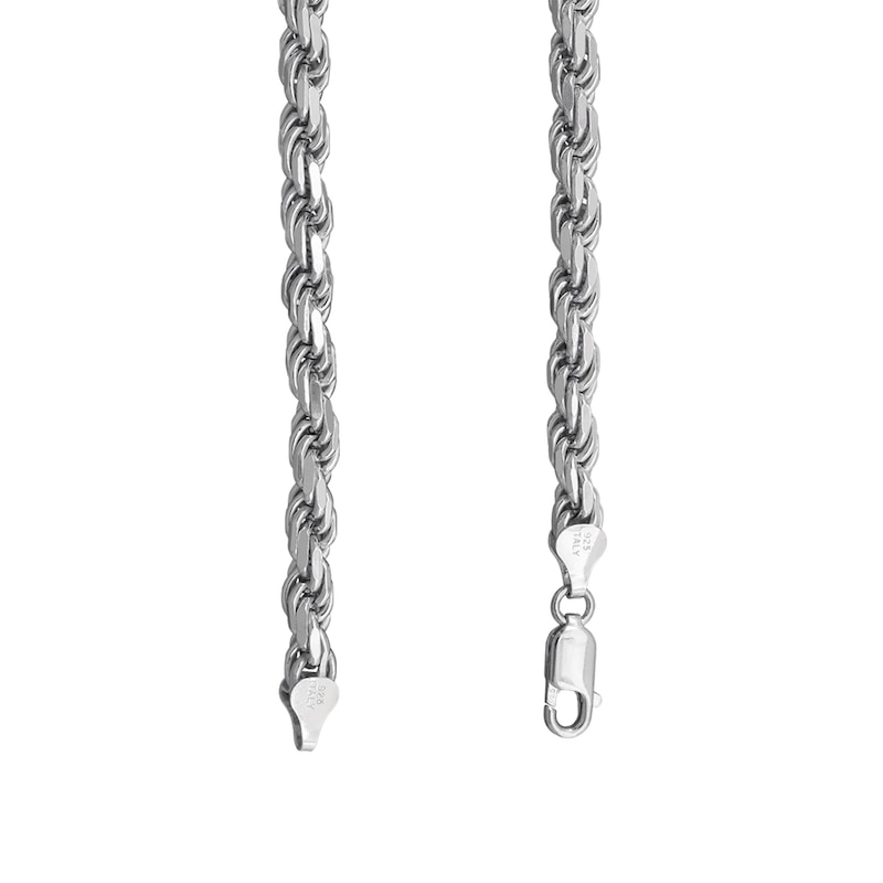 Main Image 2 of 5.6mm Diamond-Cut Rope Chain Necklace in Solid Sterling Silver - 22"