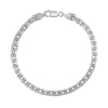 Thumbnail Image 1 of 6.0mm Diamond-Cut Flat Rolo Chain Bracelet in Solid Sterling Silver - 8.5"