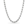 Thumbnail Image 1 of 7.2mm Diamond-Cut Rope Chain Necklace in Solid Sterling Silver - 22"