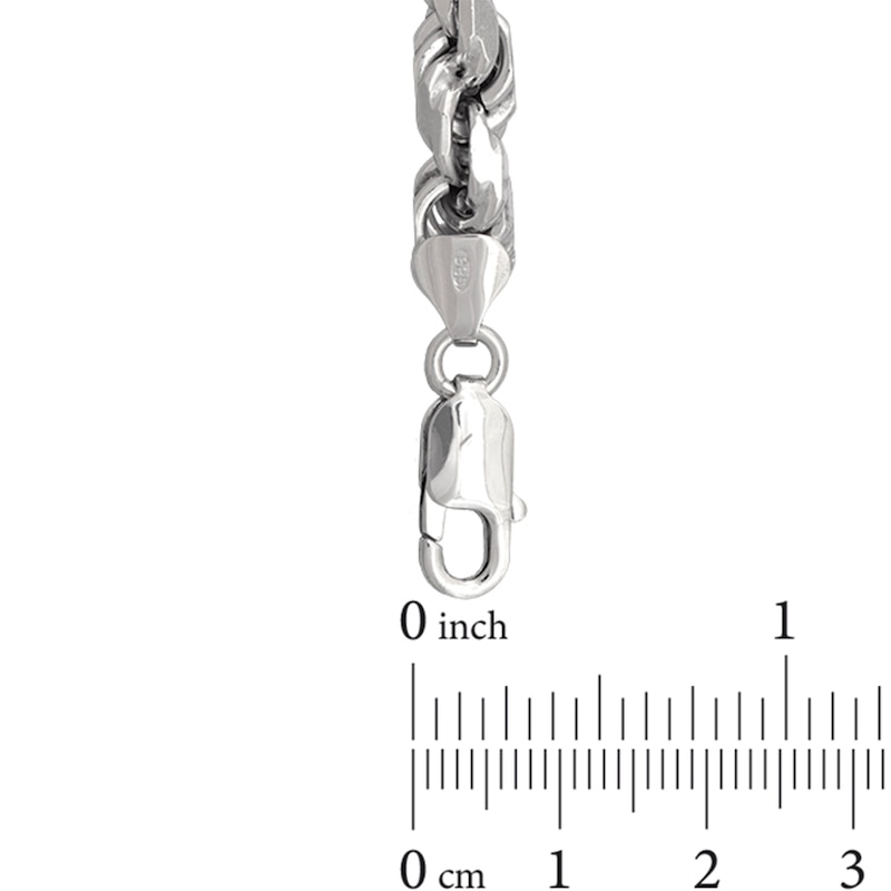Main Image 3 of 7.2mm Diamond-Cut Rope Chain Necklace in Solid Sterling Silver - 22"