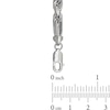 Thumbnail Image 3 of 4.3mm Diamond-Cut Alternating Rope Chain Necklace in Solid Sterling Silver - 22"