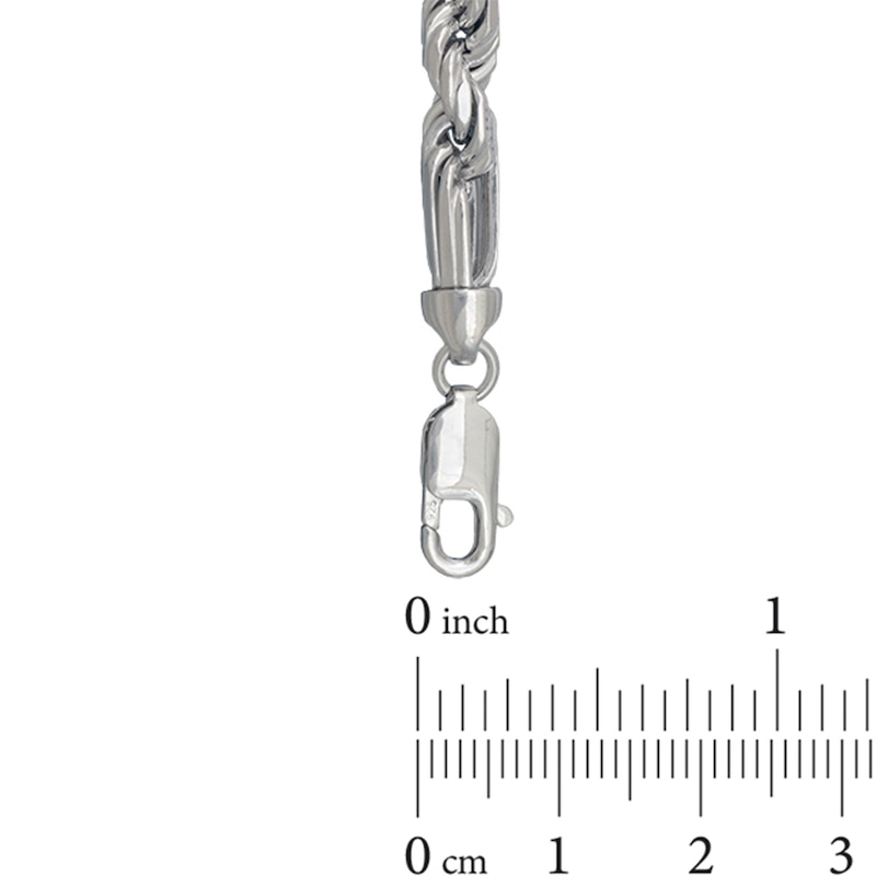Main Image 3 of 4.3mm Diamond-Cut Alternating Rope Chain Necklace in Solid Sterling Silver - 22"