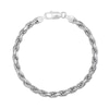 Thumbnail Image 1 of 5.6mm Diamond-Cut Rope Chain Bracelet in Solid Sterling Silver - 8.5"