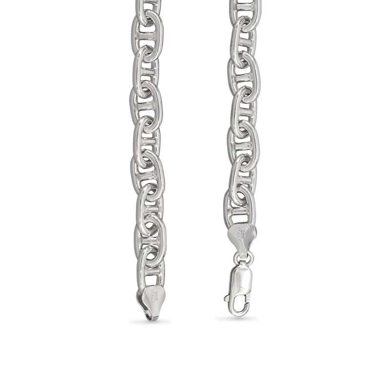 Main Image 2 of 7.9mm Diamond-Cut Anchor Chain Necklace in Solid Sterling Silver - 22"