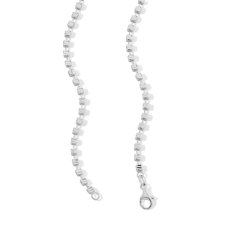 Main Image 3 of 2.94mm Diamond-Cut Bead Chain Necklace in Solid Sterling Silver - 18"