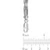 Thumbnail Image 3 of 6.5mm Diamond-Cut Alternating Rope Chain Bracelet in Solid Sterling Silver - 8.5"