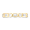 Thumbnail Image 2 of 1/2 CT. T.W. Emerald-Cut and Round Bezel-Set Alternating Band in 14K Gold