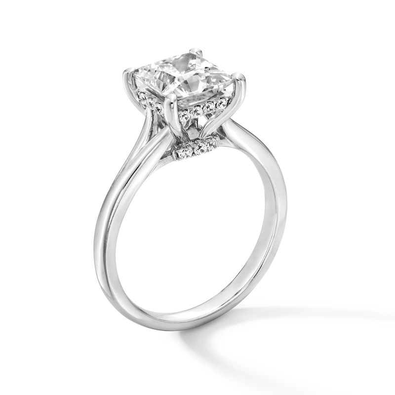 Main Image 3 of 2 CT. T.W. Princess-Cut Certified Lab-Grown Diamond Solitaire Split Shank Engagement Ring in 14K White Gold (F/VS2)