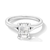 Thumbnail Image 1 of 2 CT. T.W. Emerald-Cut Certified Lab-Grown Diamond Solitaire Split Shank Engagement Ring in 14K White Gold (F/VS2)