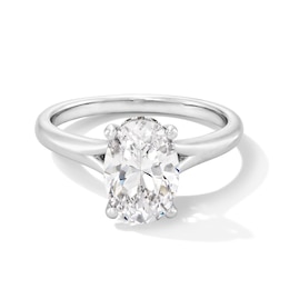 2 CT. T.W. Oval Certified Lab-Grown Diamond Solitaire Split Shank Engagement Ring in 14K White Gold (F/VS2)