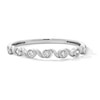 Thumbnail Image 1 of 1/10 CT. T.W. Diamond Bezel-Set Cascading Stackable Band in 10K White Gold