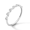 Thumbnail Image 2 of 1/10 CT. T.W. Diamond Bezel-Set Cascading Stackable Band in 10K White Gold