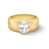 Thumbnail Image 1 of 2 CT. Oval Certified Lab-Grown Diamond Solitaire Cigar Band Engagement Ring in 14K Gold (F/VS2)