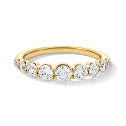 1 CT. T.W. Certified Lab-Grown Diamond Graduated Nine Stone Band in 14K Gold (F/VS2)