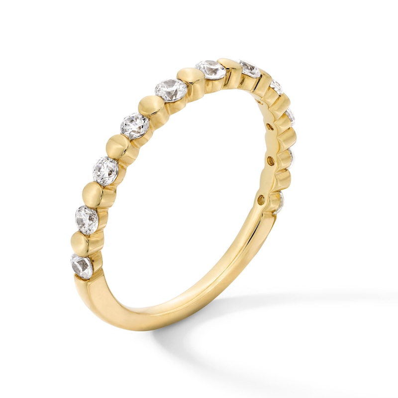 Main Image 2 of 3/8 CT. T.W. Certified Lab-Grown Diamond Alternating Station Stackable Band in 10K Gold (F/VS2)