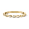 Thumbnail Image 1 of 1/10 CT. T.W. Pear-Shaped Multi-Diamond Stackable Band in 10K Gold