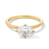 Thumbnail Image 1 of 1 CT. Oval Certified Lab-Grown Diamond Sideways Solitaire Engagement Ring in 14K Gold (F/VS2)