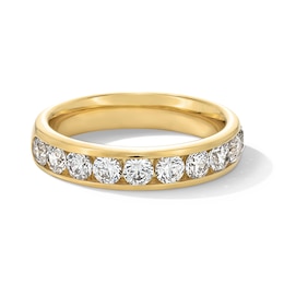 1-1/2 CT. T.W. Certified Lab-Grown Diamond Channel Ten Stone Band in 10K Gold (F/VS2)