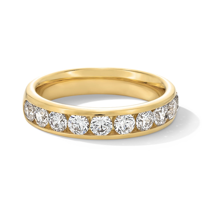 Main Image 1 of 1-1/2 CT. T.W. Certified Lab-Grown Diamond Channel Ten Stone Band in 10K Gold (F/VS2)