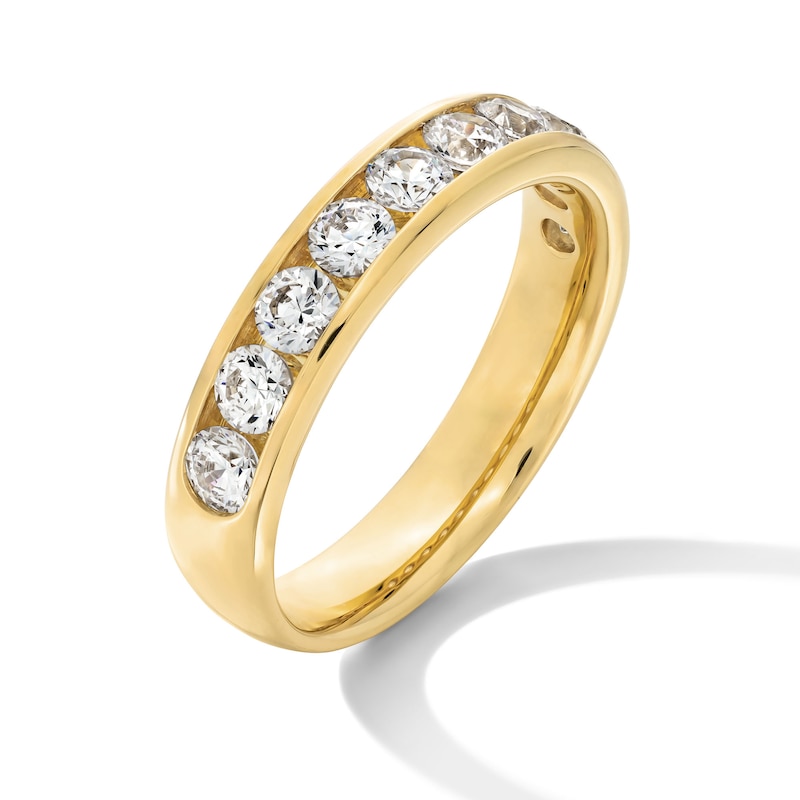 Main Image 2 of 1-1/2 CT. T.W. Certified Lab-Grown Diamond Channel Ten Stone Band in 10K Gold (F/VS2)