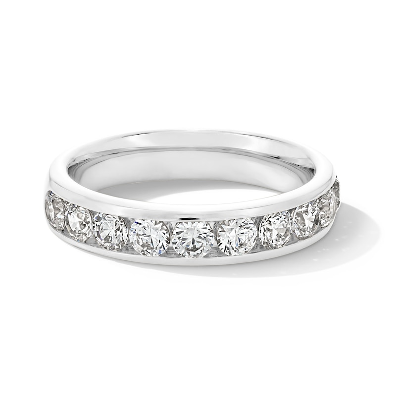 Main Image 1 of 1-1/2 CT. T.W. Certified Lab-Grown Diamond Channel Ten Stone Band in 10K White Gold (F/VS2)