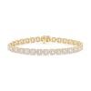 Thumbnail Image 1 of 12-3/8 CT. T.W. Certified Lab-Grown Diamond Cushion Frame Bracelet in 10K Gold (F/VS2) - 8.5"